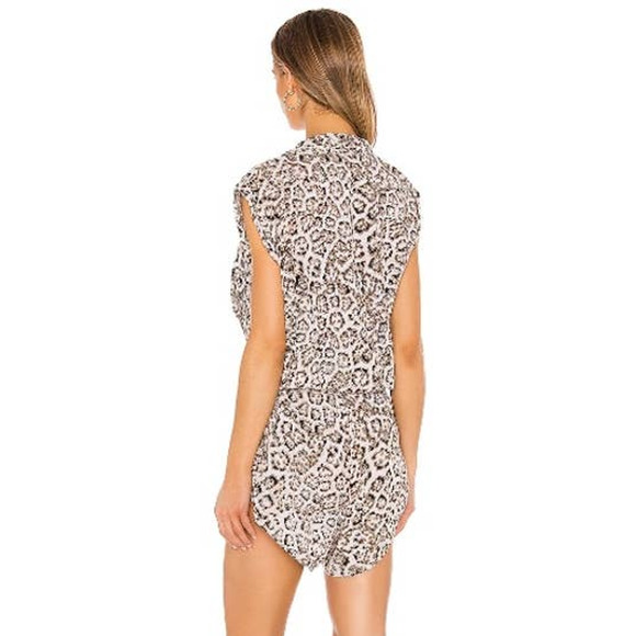 One Teaspoon Brooklyn Jumpsuit Romper Stone Leopard Animal Print - Picture 3 of 15